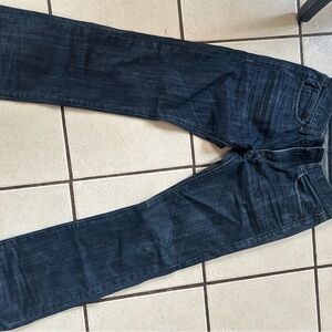 Express Dark Wash Boot Cut blue Jeans